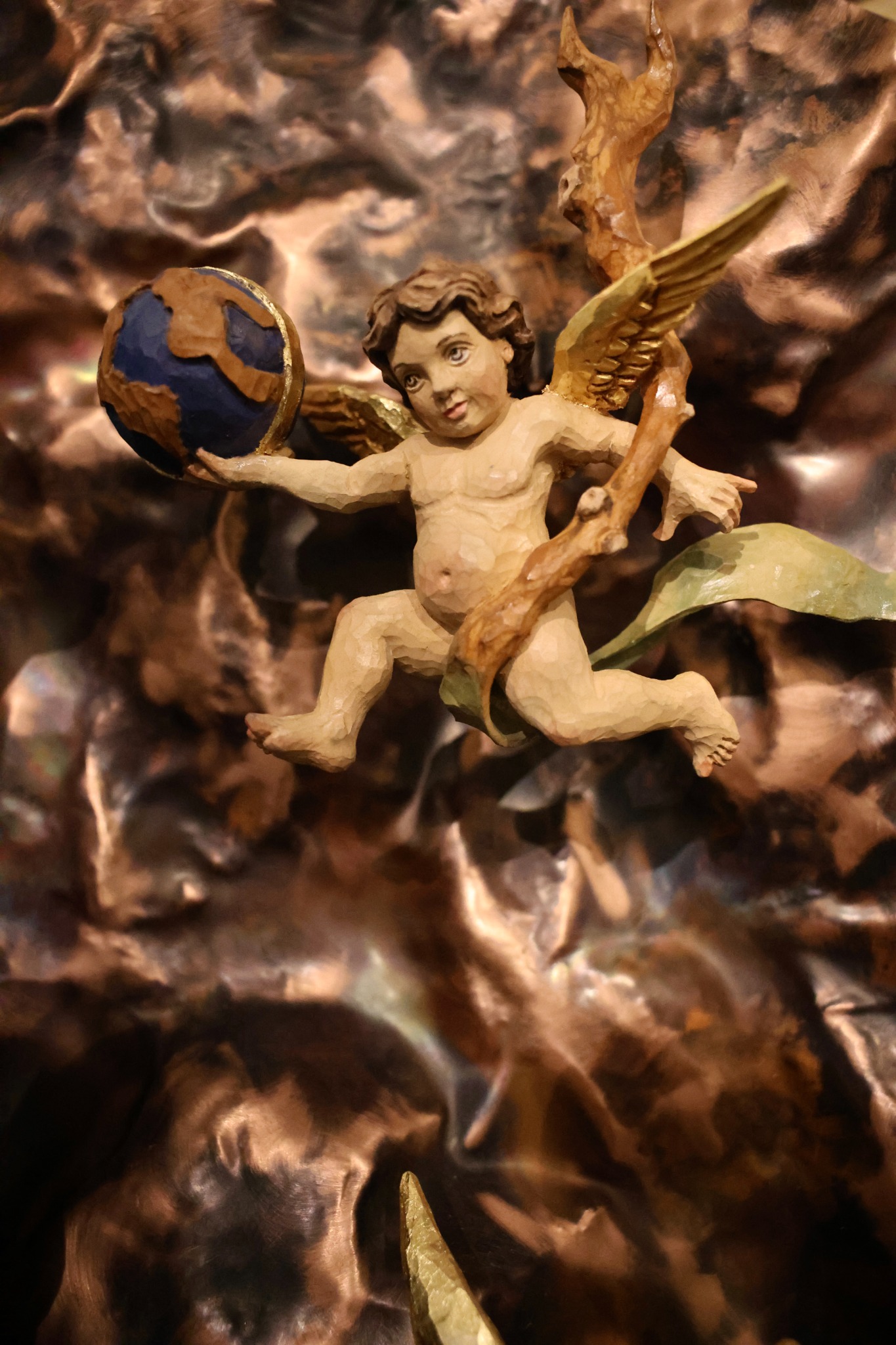 Angel detail with globe in Mutterliebe